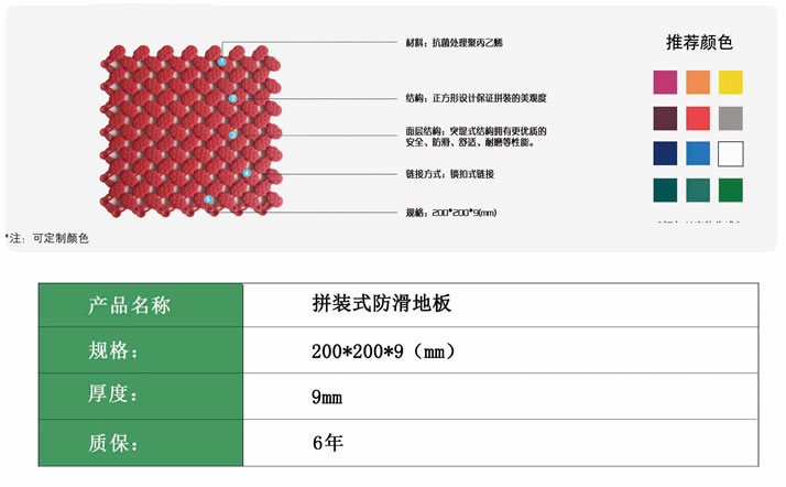 拼装式防滑地板